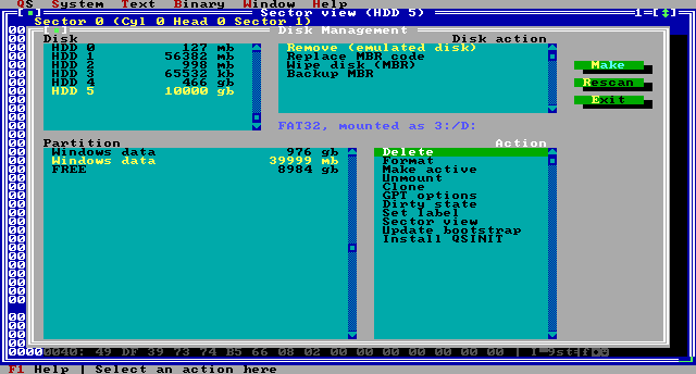 Disk view